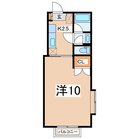 郡山駅 徒歩20分 1階の物件間取画像